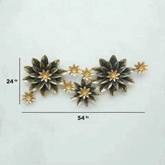 Pearl Gold Floral Metal Wall Art - All India Decor