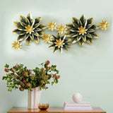 Pearl Gold Floral Metal Wall Art