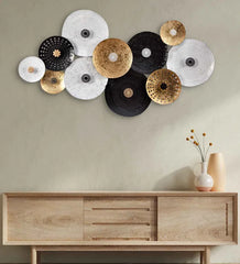 White & Gold Nordic Montage Metal Wall Art - All India Decor