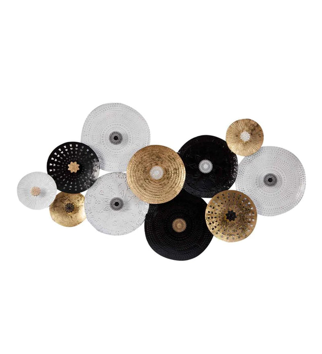 White & Gold Nordic Montage Metal Wall Art
